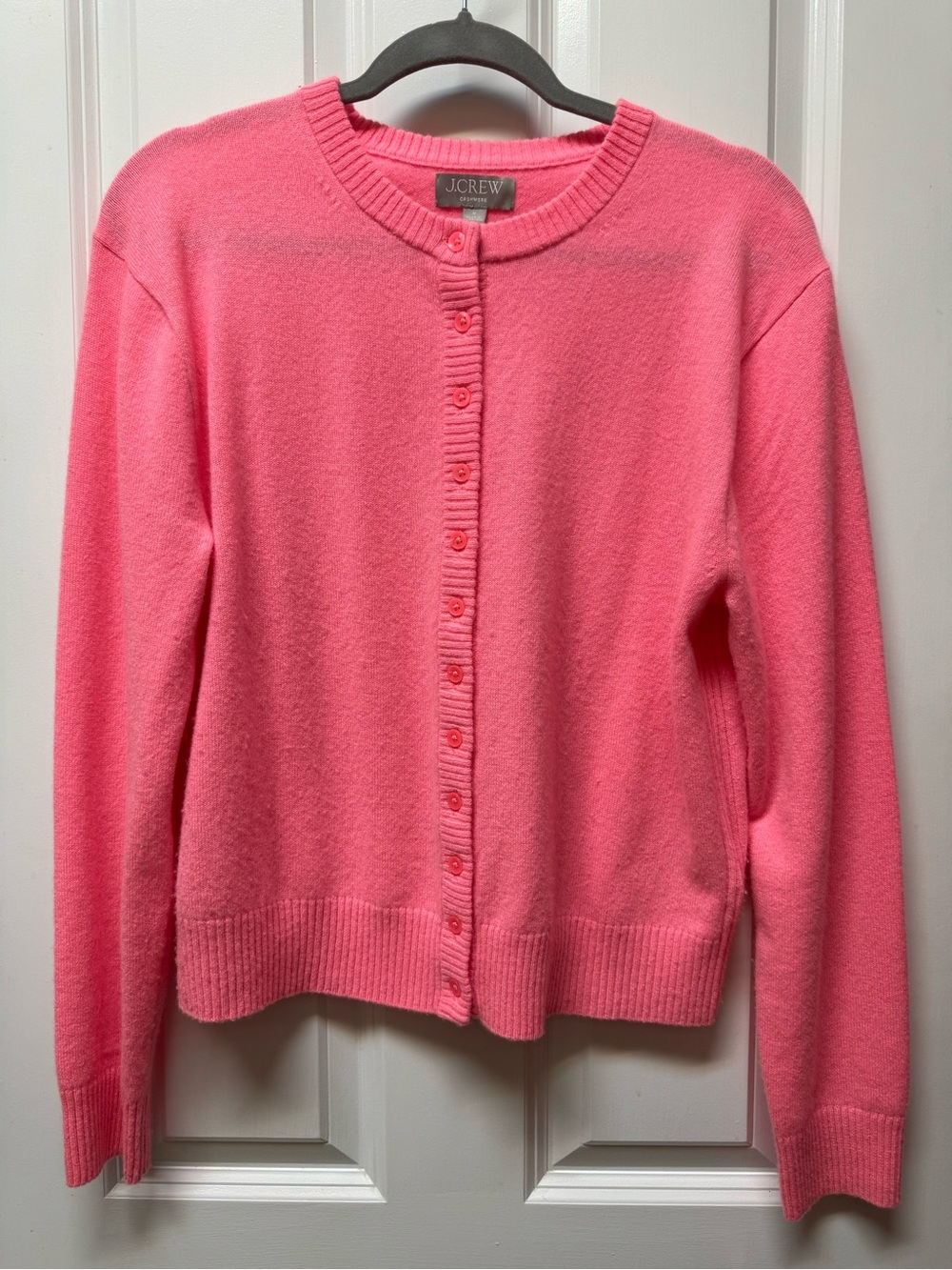 J Crew cashmere cardigan - vibrant coral